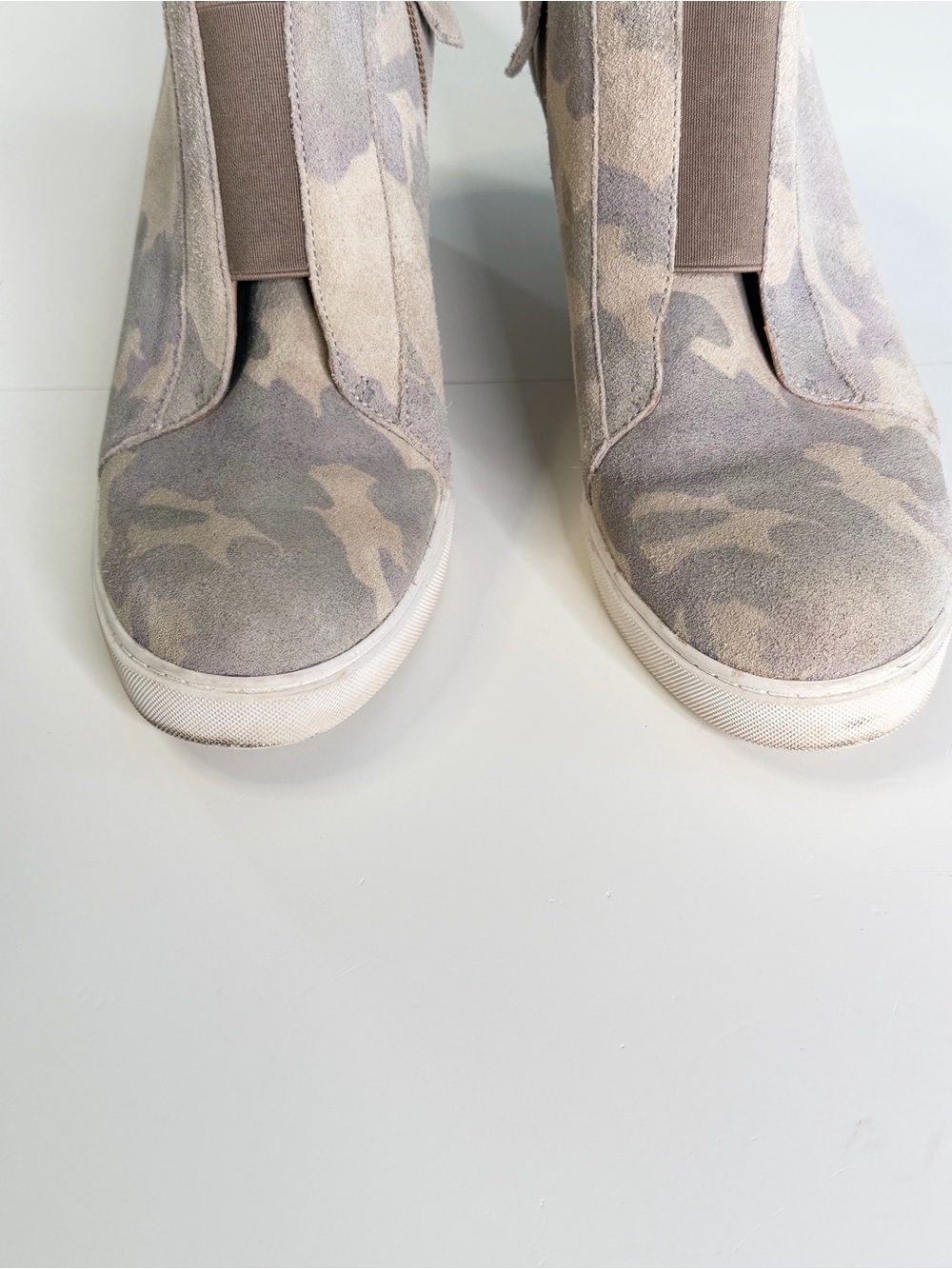 Paolo Beige and Tan Felicia Slip-On High-Top Sneaker - Picture 6 of 9